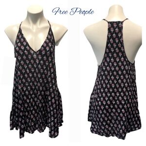Free People Intimately Free Floral Sleeveless Tunic Dress Oversize Small